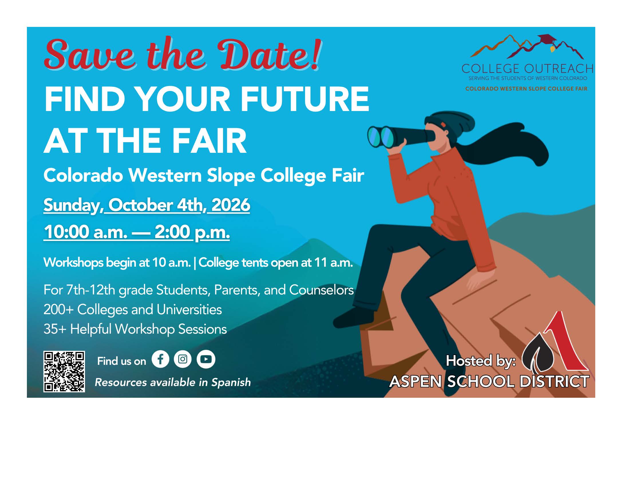college outreach college fair flyer